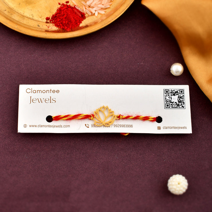 Lotus 925 sterling silver rakhi