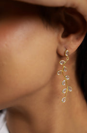 Beautiful Pure silver Gold Plated Slice earrings