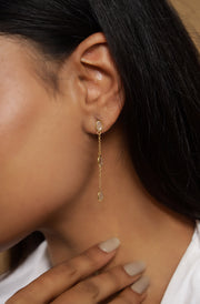 Beautiful Pure silver Gold Plated Slice earrings