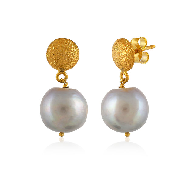 Pearls Silver Earrings