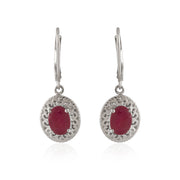 sterling silver ruby earrings